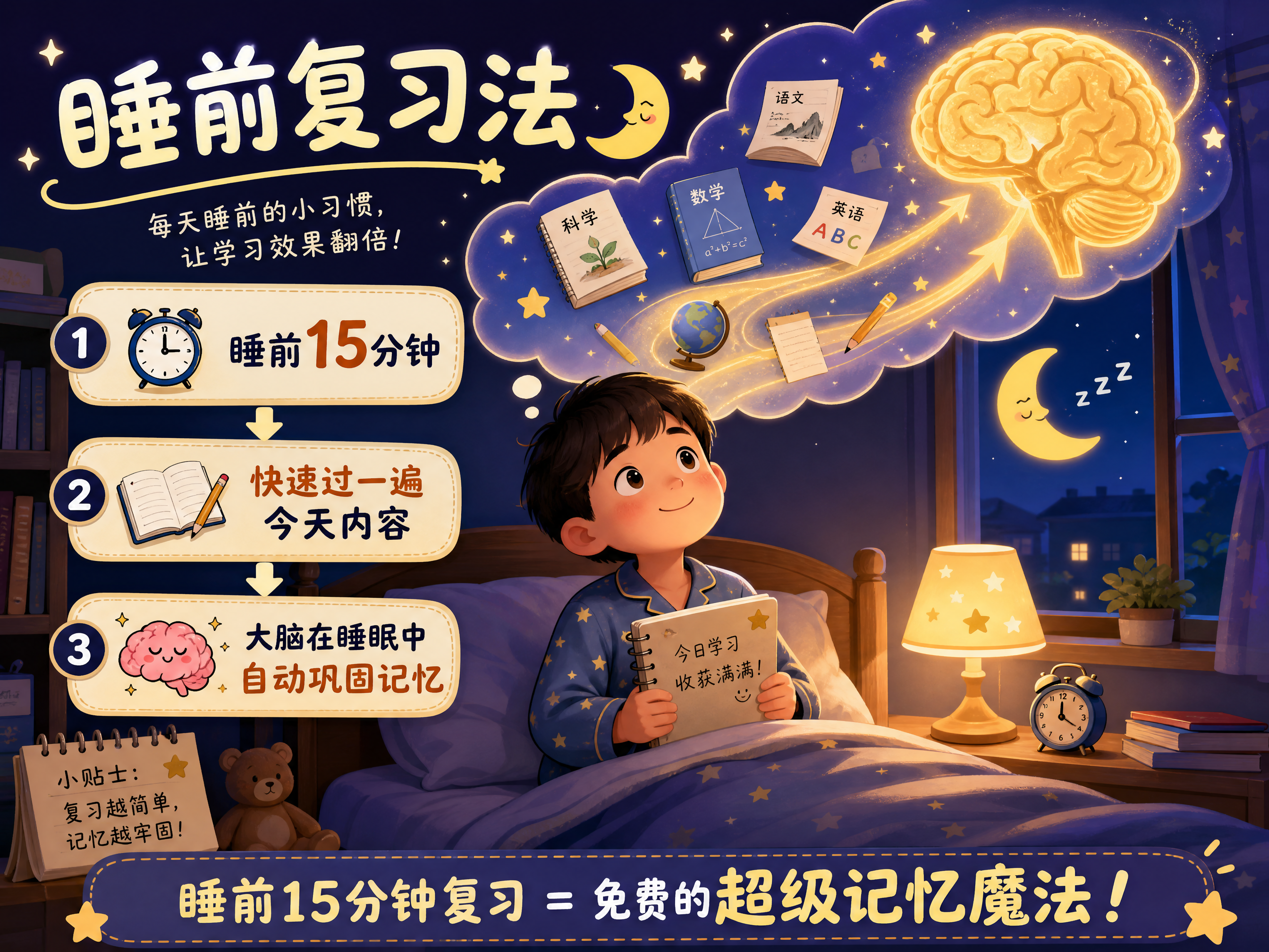 睡前复习法